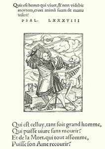 De edele ridder (gravure) door Hans (after) Holbein the Younger