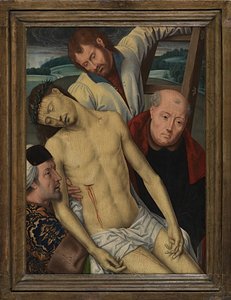 Kruisafneming, c.1491-1519 door Hans (after) Memling