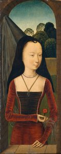 Jonge vrouw met een anjer, c.1485-90