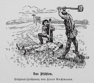 Executie door spietsen door Hans Bachmann