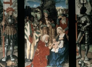 Aanbidding der Wijzen, 1507 door Hans Baldung