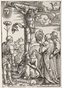 Christus aan het Kruis met Maria, St. Johannes, Maria Magdalena en St. Stefanus, 1505