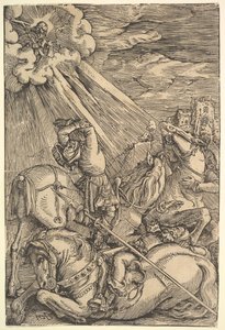 Bekering van Paulus door Hans Baldung