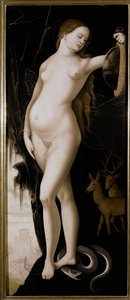 Allegorisch figuur (Allegorie van Voorzichtigheid) door Hans Baldung Grien