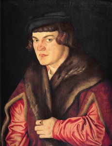 Duits: Porträt eines Mannes Portret van een man door Hans Baldung Grien