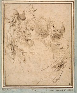 De dood met zeven hoofden door Hans Baldung Grien