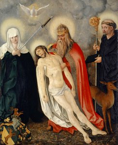De Heilige Drie-eenheid tussen de Onze-Lieve-Vrouw van Smarten en Sint-Gillis, ca. 1513-16 door Hans Baldung Grien