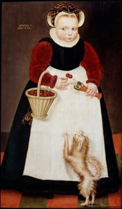 Portret van een jong meisje, 1584 door Hans Bock the Elder