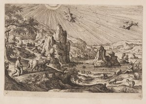 Plaat 18, uit Landschappen met scènes uit het Oude en Nieuwe Testament en Ovidius