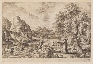 Plaat 22, uit Landschappen met scènes uit het Oude en Nieuwe Testament en Ovidius