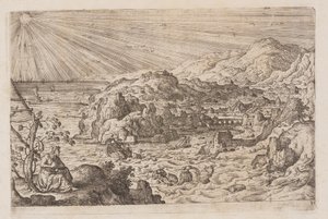 Plaat 30, uit Landschappen met scènes uit het Oude en Nieuwe Testament en Ovidius