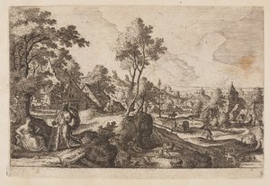 Plaat 6, uit Landschappen met scènes uit het Oude en Nieuwe Testament en Ovidius