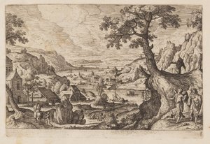 Plaat 8, uit Landschappen met scènes uit het Oude en Nieuwe Testament en Ovidius