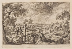 Plaat 9, uit Landschappen met scènes uit het Oude en Nieuwe Testament en Ovidius