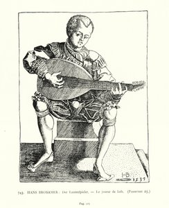 De luitspeler (gravure)
