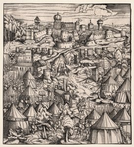 Der Weisskunig (De Witte Koning): Het Beleg van Padua door Hans Burgkmair
