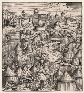Der Weisskunig De Witte Koning: Het Beleg van Padua, 1512-1515 door Hans Burgkmair