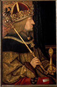 Portret van Frederik III, Heilige Roomse Keizer genaamd de Vredelievende, naar een origineel uit 1468