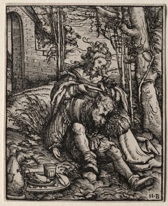 Samson en Delila door Hans Burgkmair