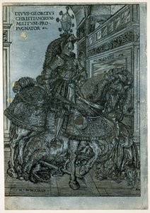 Sint Joris te paard, 1508 door Hans Burgkmair