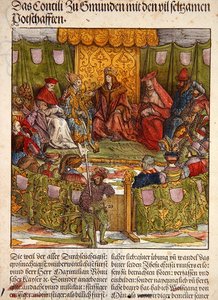 De Raad van Gmunden met belangrijke buitenlandse bezoekers, uit 