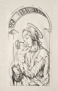 De Maagd met het Kind onder een boog door Hans Burgkmair