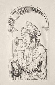 De Maagd met het Kind onder een boog, 1508 door Hans Burgkmair