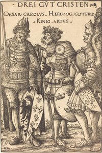 Karel de Grote, Arthur en Godfried door Hans Burgkmair I
