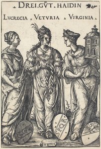 Lucretia, Veturia en Virginia door Hans Burgkmair I
