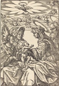 De Heilige Familie met Sint Anna en Sint Joachim door Hans Burgkmair I
