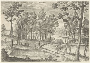 Gezicht op de vijvers van Ter Kameren door Hans Collaert (I)