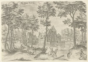 Gezicht op het Kasteel van Rivieren door Hans Collaert (I)