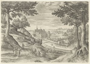 Gezicht op het klooster van Zevenborren