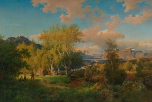 Landschap uit Ringerige door Hans Gude