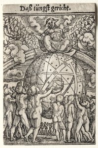 Dans van de dood: het laatste oordeel door Hans Holbein