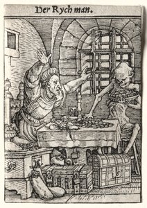 Dans van de Dood: De Vrek, c. 1526 door Hans Holbein