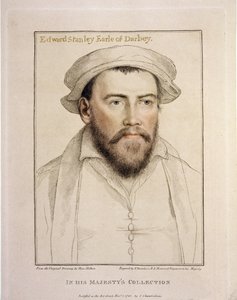 Edward Stanley Graaf van Derby (1508-1572) gegraveerd door Francesco Bartolozzi (1727-1815) 1793 door Hans Holbein der Jüngere