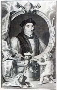 John Fisher, bisschop van Rochester, gegraveerd door Jacobus Houbraken, c.1738-42