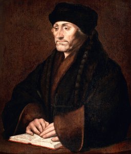 Portret van Desiderius Erasmus door Hans Holbein der Jüngere
