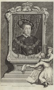 Portret van Edward VI van Engeland door Hans Holbein der Jüngere