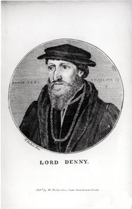 Portret van Sir Anthony Denny (1501-49) in 1541, gegraveerd door W. Richardson door Hans Holbein der Jüngere