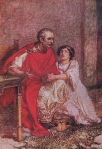 Lafaards sterven vele keren voor hun dood: De dappere proeft de dood maar één keer (Julius Caesar), uit De Volledige Werken van Shakespeare gepubliceerd door George Harrap & Co Ltd, 1920s door Hans Holbein der Jüngere