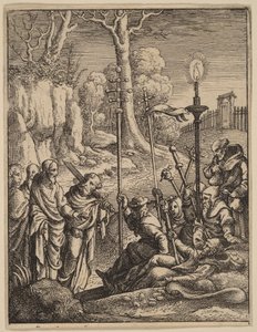 Jezus confronteert zijn tegenstanders door Hans Holbein the Younger