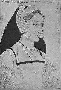 Mary, Lady Heveningham, ca. 1532-1543, 1945 door Hans Holbein der Jüngere