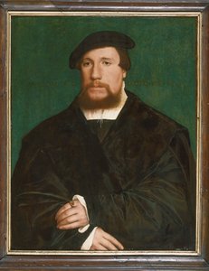 Portret van een Hanzekoopman door Hans Holbein the Younger