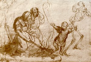 Studie voor het kind in de Dans van de Dood door Hans Holbein der Jüngere
