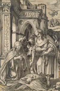 De Geboorte van Christus, vroege 16e eeuw door Hans Holbein der Jüngere