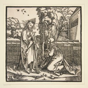 Christus en de Magdalena door Hans Leonard Schaufelein
