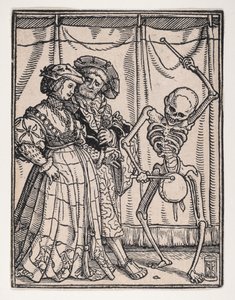 De edelvrouw, uit De dans van de dood door Hans Lützelburger