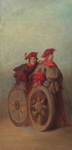 Ontwerp voor de feeststoet van 1879 - Twee gezellen door Hans Makart
